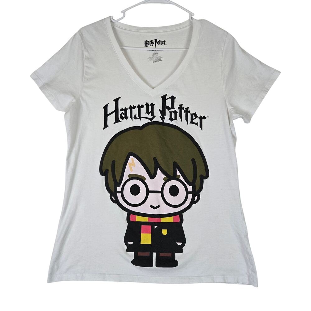 Harry Potter Cute Cartoon V-Neck Womens Tshirt top XL 0740